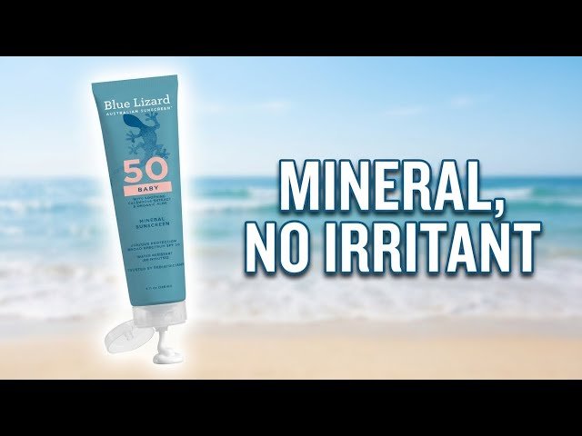 review-1-6 Blue Lizard Baby Sunscreen SPF 50+ applied during testing