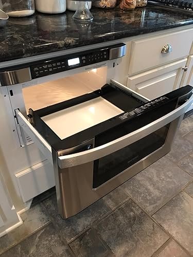 review-2-24 Sharp microwave drawer showing interior capacity
