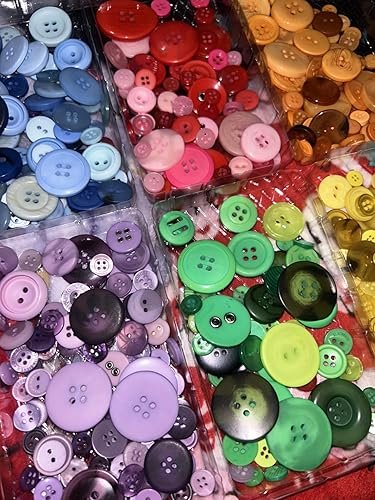 review-2-25 Close-up of assorted colorful craft buttons
