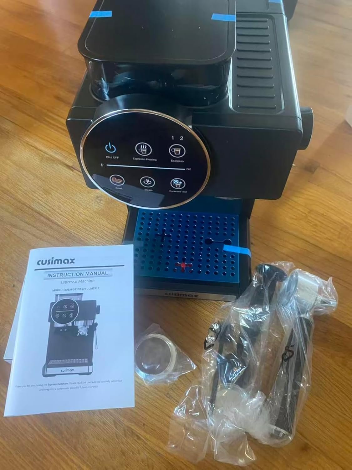 review-3-5 CUSIMAX espresso machine steam wand and milk frothing